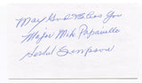 Herb "Briefcase" Simpson Signed 3x5 Index Card Autographed Baseball Negro League