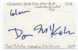 Don McKellar Signed 3x5 Index Card Autographed Signature Actor Director