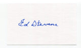 Ed Stevens Signed 3x5 Index Card Autographed Baseball Brooklyn Dodgers