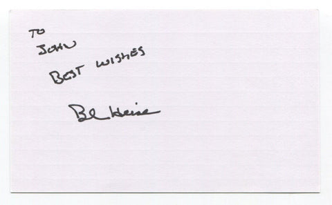 Jim Heise Signed Index Card Autographed Baseball MLB  Washington Senators