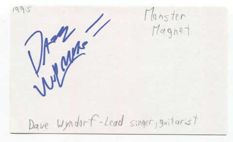 Monster Magnet - Dave Wyndorf Signed 3x5 Index Card Autographed Signature Singer