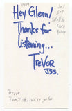 Jet Set Satellite - Trevor Tuminski Signed 3x5 Index Card Autographed Band