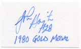 John Harrington Signed 3x5 Index Card Autographed Hockey 1980 Miracle on Ice