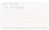 Dick Welteroth Signed 3x5 Index Card Autograph Baseball 1948 Washington Senators