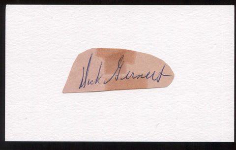 Dick Gernert Signed Cut Autographed Index Card Circa 1962 Baseball Signature