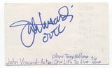 John Viscardi Signed 3x5 Index Card Autograph Signature Actor