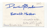 Davis Brooks Signed 3x5 Index Card Autographed Actor Stat Wars Battlefront
