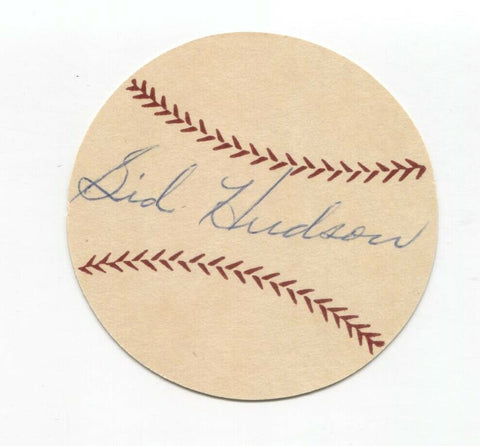 Sid Hudson Signed Paper Baseball Autographed Signature Boston Red Sox