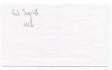 Kal Segrist Signed 3x5 Index Card Autographed MLB Baseball 1952 New York Yankees