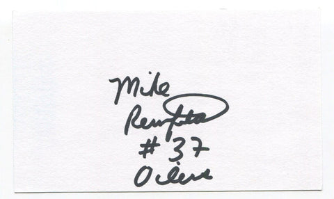 Mike Reinfeldt Signed 3x5 Index Card Autographed NFL Football Houston Oilers