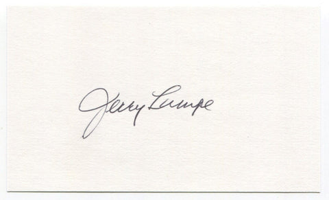 Jerry Lumpe Signed 3x5 Index Card Autographed MLB Detroit Tigers World Series