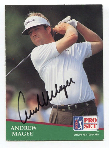 1991 Pro Set PGA Tour Golf Andrew Magee Signed Card Autographed #117