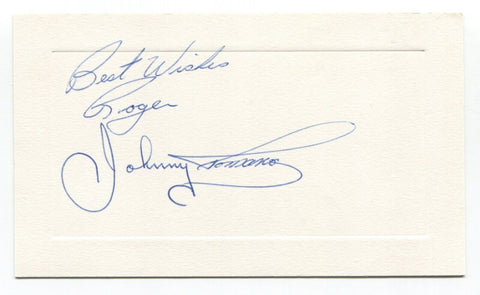 Johnny Romano Signed Card Autograph MLB Baseball Roger Harris Collection