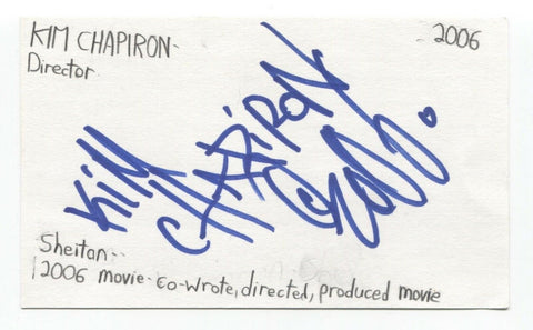 Kim Chapiron Signed 3x5 Index Card Autographed Signature Film Director