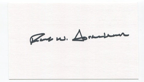 Robert W. Aschenbrener Signed 3x5 Index Card Autographed Ace Fighter Pilot