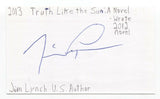 Jim Lynch Signed 3x5 Index Card Autographed Signature Author Writer