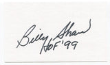 Billy Shaw Signed 3x5 Index Card Autographed NFL Football Buffalo Bills