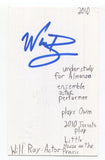 Will Ray Signed 3x5 Index Card Autographed Actor Broadway