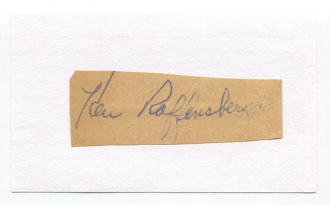 Ken Raffensberger Signed Cut Index Card Autographed Baseball St. Louis Cardinals