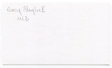 Gary Blaylock Signed 3x5 Index Card Autograph Baseball 1959 New York Yankees