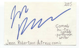Jennifer Robertson Signed 3x5 Index Card Autographed Jenn Signature Actress