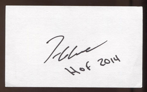 Tom Glavine Signed 3x5 Index Card Vintage Autographed Baseball Signature