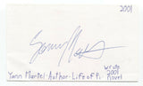 Yann Martel Brown Signed 3x5 Index Card Autographed Signature Life of Pi Author