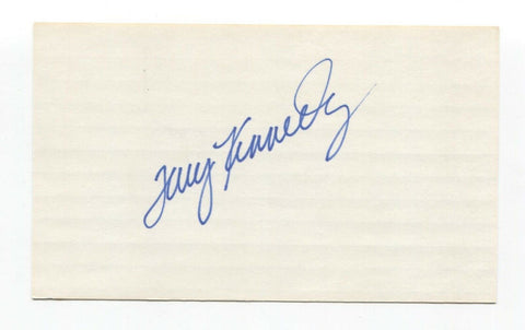 Terry Kennedy Signed 3x5 Index Card Baseball Autographed Signature