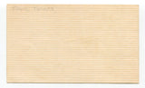 Frank Tanana Signed 3x5 Index Card Autographed Detroit Tigers
