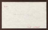 Bob Lemon Signed 3x5 Index Card Vintage Autographed Baseball Signature