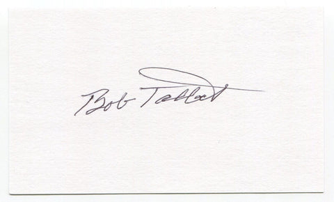 Bob Talbot Signed 3x5 Index Card Autograph Baseball MLB Chicago Cubs Debut 1953