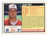 1991 Score Jerry Goff Signed Card Baseball MLB Autographed Auto #834