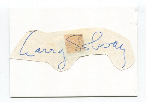 Larry Solway Signed Cut Card Vintage Autographed Actor Meatballs