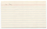 Jim Frey Signed 3x5 Index Card Baseball Autographed Signature