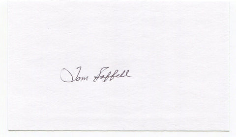 Tom Saffell Signed 3x5 Index Card Autographed Baseball 1949 Pittsburgh Pirates