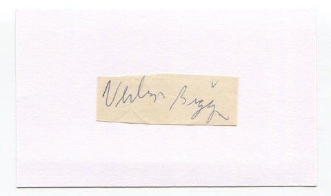 Verlon Biggs Signed Cut Index Card Autographed Football NFL Super Bowl III