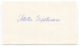 Walt Masterson Signed 3x5 Index Card Autographed MLB Baseball Senators