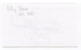 Billy Shaw Signed 3x5 Index Card Autographed NFL Football Buffalo Bills