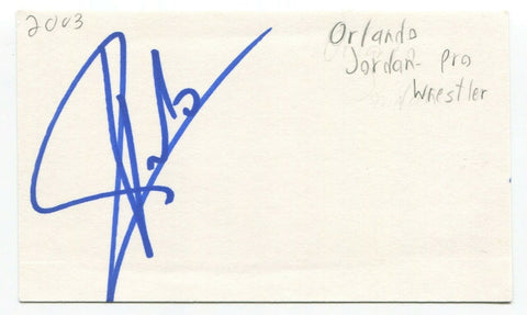 Orlando Jones Signed 3x5 Index Card Autographed Signature WWF WWE Wrestler