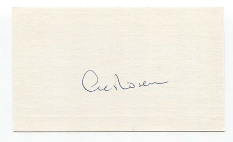 Al Rosen Signed Index Card Autograph Baseball 1948 Cleveland Indians