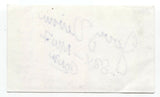 Jerry Vivino Signed 3x5 Index Card Autographed Signature Sax Musician Conan