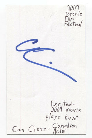 Cam Cronin Signed 3x5 Index Card Autographed Signature Actor Stargate