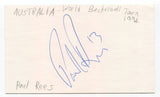 Paul Rees Signed 3x5 Index Card Autographed Basketball Australia