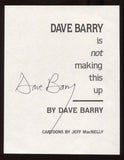 Dave Barry Signed Book Page Cut Autographed Signature 