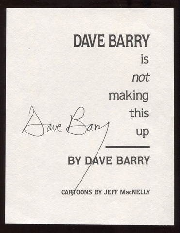 Dave Barry Signed Book Page Cut Autographed Signature 