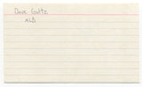 Dave Goltz Signed 3 x 5 Index Card Autographed Dodgers World Series Champions