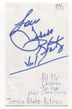 Teresa Blake Signed 3x5 Index Card Autographed Signature Actress