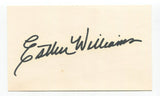 Esther Williams Signed 3x5 Index Card Autographed Actress Million Dollar Mermaid