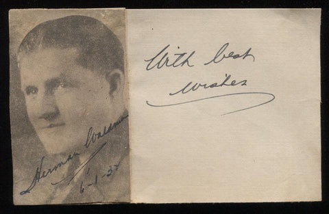 Herman Waldman Signed Cut Autographed Album Page w/ Magazine Photo 1932 AUTO