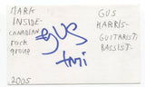 The Mark Inside - Gus Harris Signed 3x5 Index Card Autographed Signature